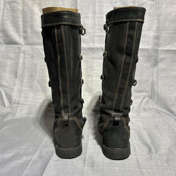 Women’s Timberland Boots Size US size 8 Knee High Ring Details Leather Gold - Picture 6 of 16